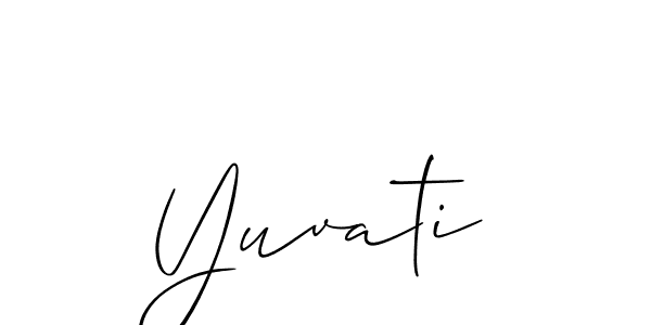 Yuvati stylish signature style. Best Handwritten Sign (Allison_Script) for my name. Handwritten Signature Collection Ideas for my name Yuvati. Yuvati signature style 2 images and pictures png