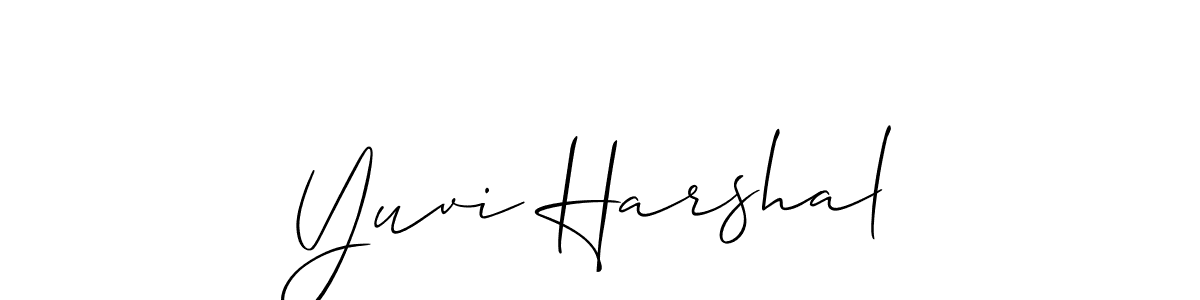 Also You can easily find your signature by using the search form. We will create Yuvi Harshal name handwritten signature images for you free of cost using Allison_Script sign style. Yuvi Harshal signature style 2 images and pictures png