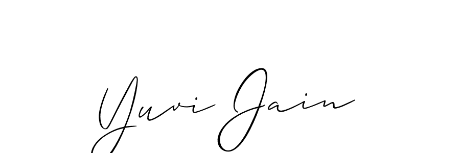 Design your own signature with our free online signature maker. With this signature software, you can create a handwritten (Allison_Script) signature for name Yuvi Jain. Yuvi Jain signature style 2 images and pictures png