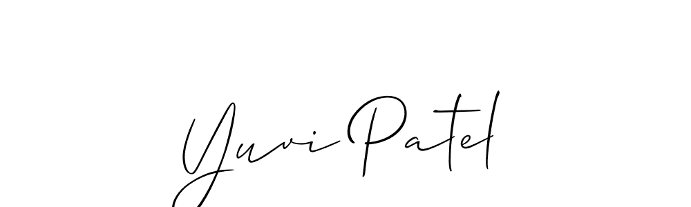 Design your own signature with our free online signature maker. With this signature software, you can create a handwritten (Allison_Script) signature for name Yuvi Patel. Yuvi Patel signature style 2 images and pictures png