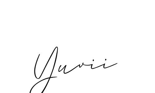 How to Draw Yuvii signature style? Allison_Script is a latest design signature styles for name Yuvii. Yuvii signature style 2 images and pictures png