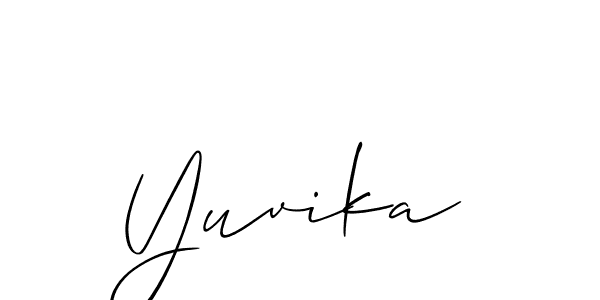 Make a beautiful signature design for name Yuvika. Use this online signature maker to create a handwritten signature for free. Yuvika signature style 2 images and pictures png