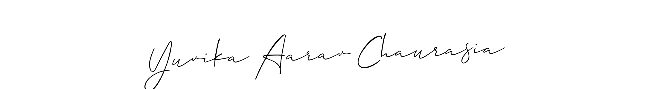 You can use this online signature creator to create a handwritten signature for the name Yuvika Aarav Chaurasia. This is the best online autograph maker. Yuvika Aarav Chaurasia signature style 2 images and pictures png