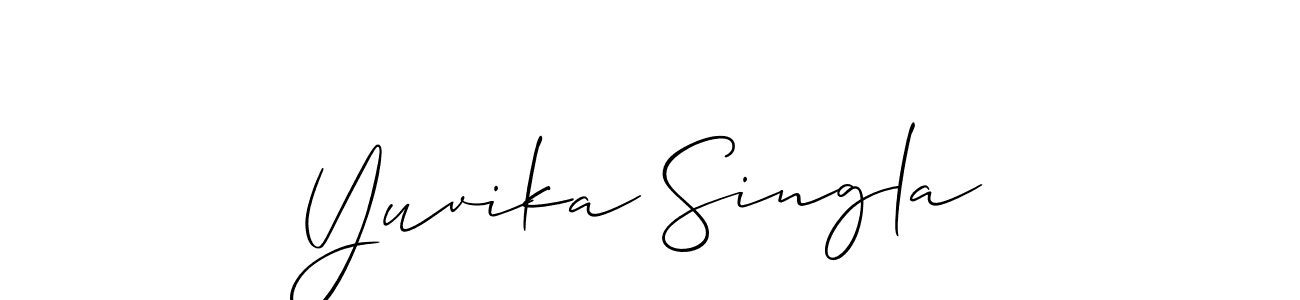 Also You can easily find your signature by using the search form. We will create Yuvika Singla name handwritten signature images for you free of cost using Allison_Script sign style. Yuvika Singla signature style 2 images and pictures png