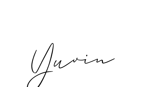 How to Draw Yuvin signature style? Allison_Script is a latest design signature styles for name Yuvin. Yuvin signature style 2 images and pictures png