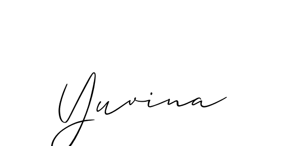 if you are searching for the best signature style for your name Yuvina. so please give up your signature search. here we have designed multiple signature styles  using Allison_Script. Yuvina signature style 2 images and pictures png