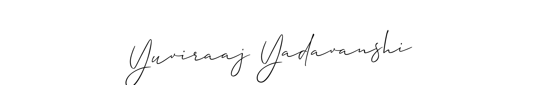 Design your own signature with our free online signature maker. With this signature software, you can create a handwritten (Allison_Script) signature for name Yuviraaj Yadavanshi. Yuviraaj Yadavanshi signature style 2 images and pictures png