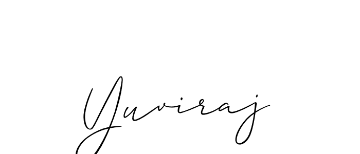 Make a beautiful signature design for name Yuviraj. With this signature (Allison_Script) style, you can create a handwritten signature for free. Yuviraj signature style 2 images and pictures png