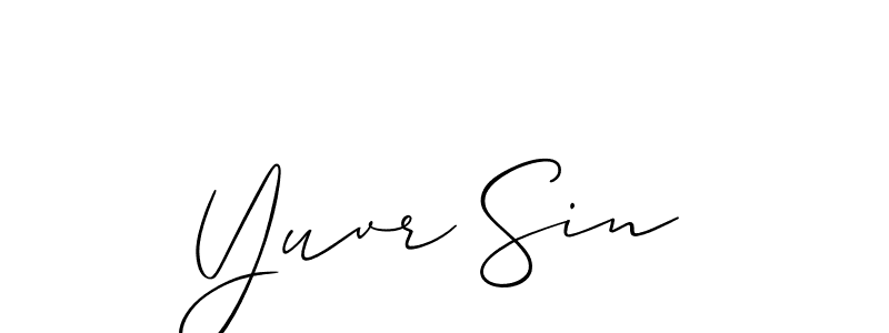 Also we have Yuvr Sin name is the best signature style. Create professional handwritten signature collection using Allison_Script autograph style. Yuvr Sin signature style 2 images and pictures png