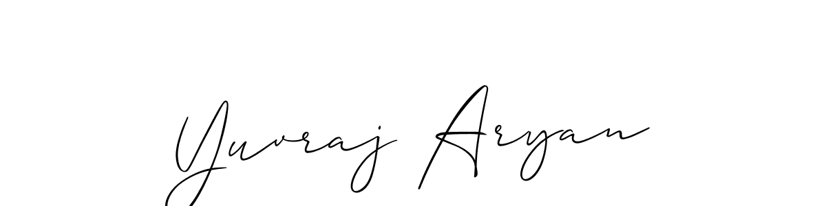 Use a signature maker to create a handwritten signature online. With this signature software, you can design (Allison_Script) your own signature for name Yuvraj Aryan. Yuvraj Aryan signature style 2 images and pictures png