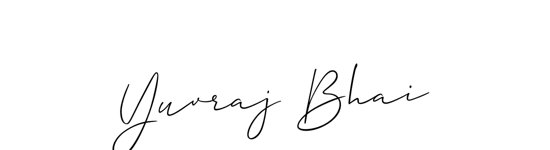 Also we have Yuvraj Bhai name is the best signature style. Create professional handwritten signature collection using Allison_Script autograph style. Yuvraj Bhai signature style 2 images and pictures png