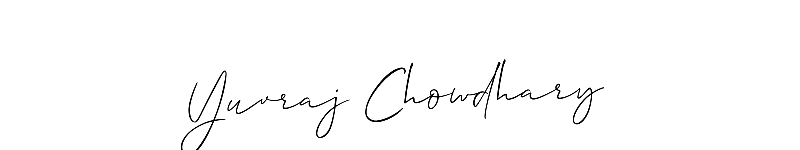 Create a beautiful signature design for name Yuvraj Chowdhary. With this signature (Allison_Script) fonts, you can make a handwritten signature for free. Yuvraj Chowdhary signature style 2 images and pictures png