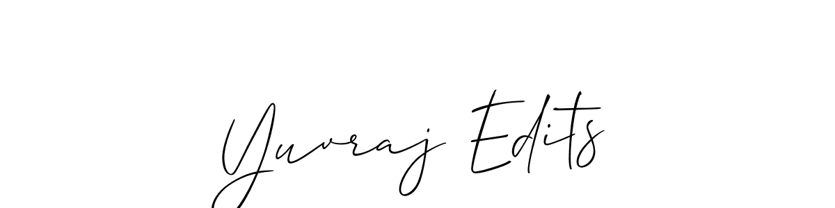 Design your own signature with our free online signature maker. With this signature software, you can create a handwritten (Allison_Script) signature for name Yuvraj Edits. Yuvraj Edits signature style 2 images and pictures png
