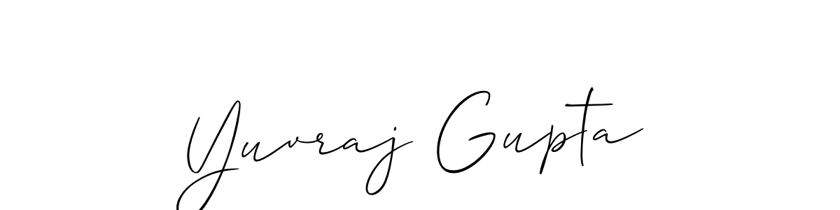 Use a signature maker to create a handwritten signature online. With this signature software, you can design (Allison_Script) your own signature for name Yuvraj Gupta. Yuvraj Gupta signature style 2 images and pictures png
