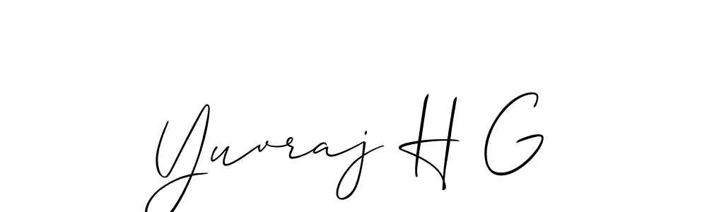 Also You can easily find your signature by using the search form. We will create Yuvraj H G name handwritten signature images for you free of cost using Allison_Script sign style. Yuvraj H G signature style 2 images and pictures png