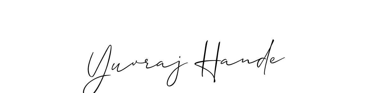 You can use this online signature creator to create a handwritten signature for the name Yuvraj Hande. This is the best online autograph maker. Yuvraj Hande signature style 2 images and pictures png