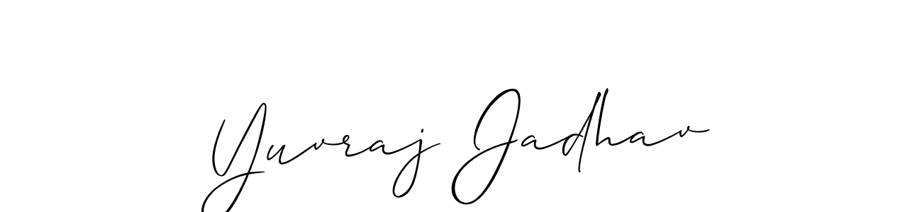 The best way (Allison_Script) to make a short signature is to pick only two or three words in your name. The name Yuvraj Jadhav include a total of six letters. For converting this name. Yuvraj Jadhav signature style 2 images and pictures png