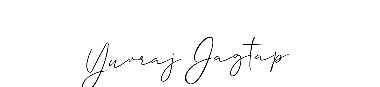 This is the best signature style for the Yuvraj Jagtap name. Also you like these signature font (Allison_Script). Mix name signature. Yuvraj Jagtap signature style 2 images and pictures png