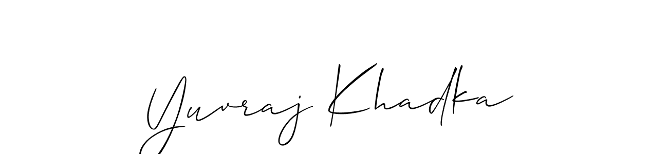 Similarly Allison_Script is the best handwritten signature design. Signature creator online .You can use it as an online autograph creator for name Yuvraj Khadka. Yuvraj Khadka signature style 2 images and pictures png