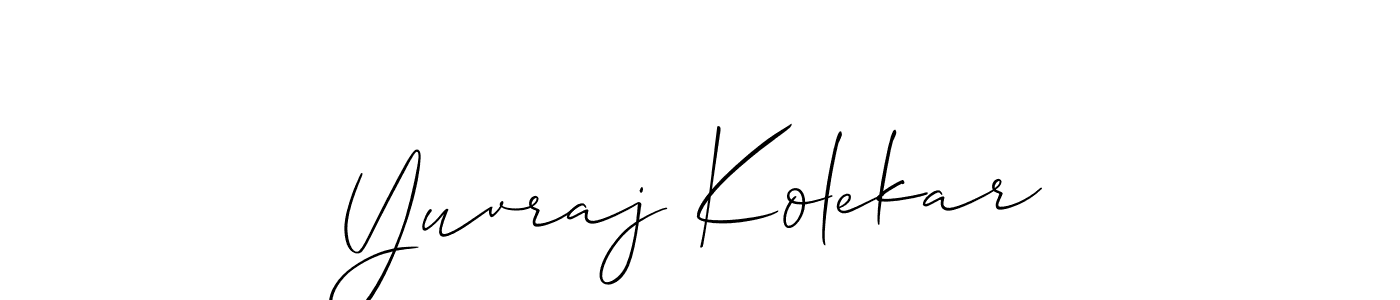Best and Professional Signature Style for Yuvraj Kolekar. Allison_Script Best Signature Style Collection. Yuvraj Kolekar signature style 2 images and pictures png