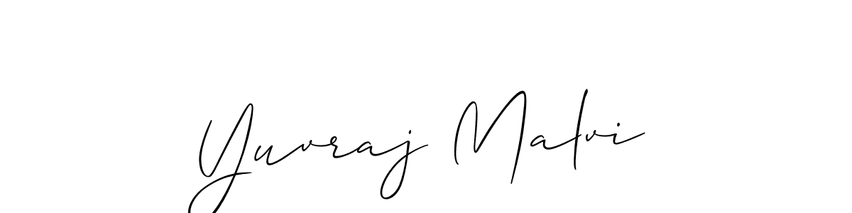 This is the best signature style for the Yuvraj Malvi name. Also you like these signature font (Allison_Script). Mix name signature. Yuvraj Malvi signature style 2 images and pictures png