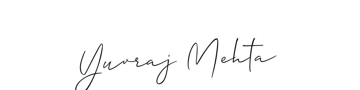 You should practise on your own different ways (Allison_Script) to write your name (Yuvraj Mehta) in signature. don't let someone else do it for you. Yuvraj Mehta signature style 2 images and pictures png