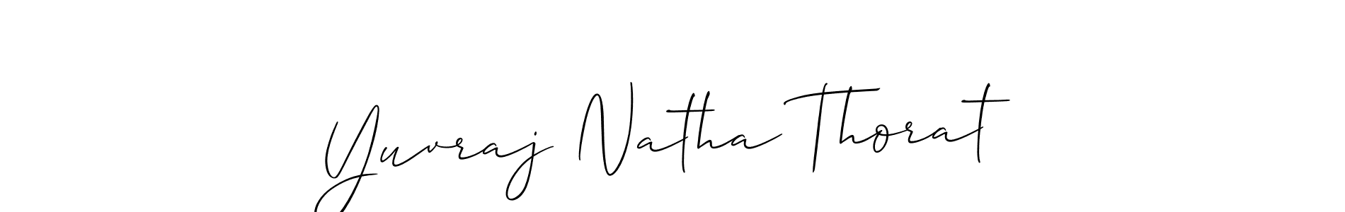 You should practise on your own different ways (Allison_Script) to write your name (Yuvraj Natha Thorat) in signature. don't let someone else do it for you. Yuvraj Natha Thorat signature style 2 images and pictures png