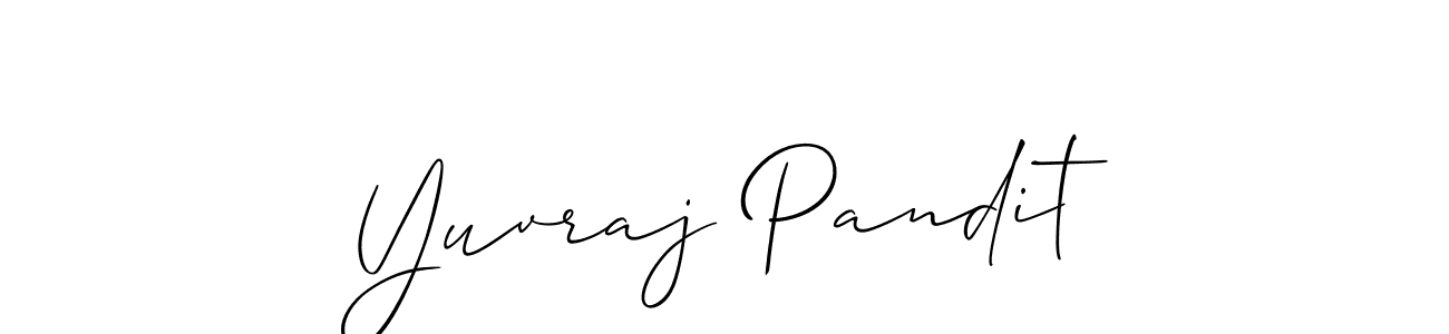 Also we have Yuvraj Pandit name is the best signature style. Create professional handwritten signature collection using Allison_Script autograph style. Yuvraj Pandit signature style 2 images and pictures png