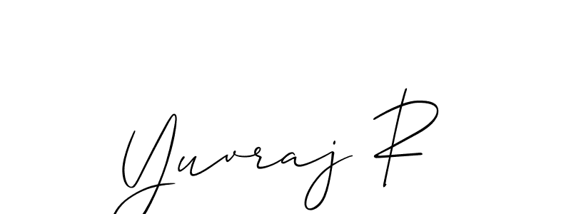 Make a beautiful signature design for name Yuvraj R. Use this online signature maker to create a handwritten signature for free. Yuvraj R signature style 2 images and pictures png