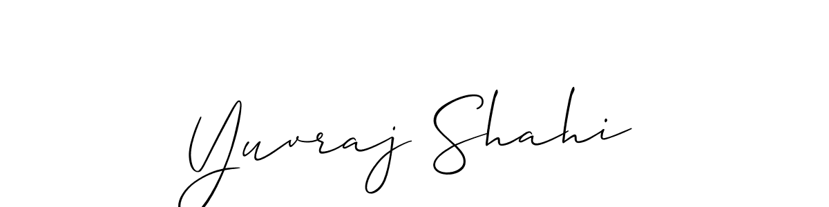 Create a beautiful signature design for name Yuvraj Shahi. With this signature (Allison_Script) fonts, you can make a handwritten signature for free. Yuvraj Shahi signature style 2 images and pictures png