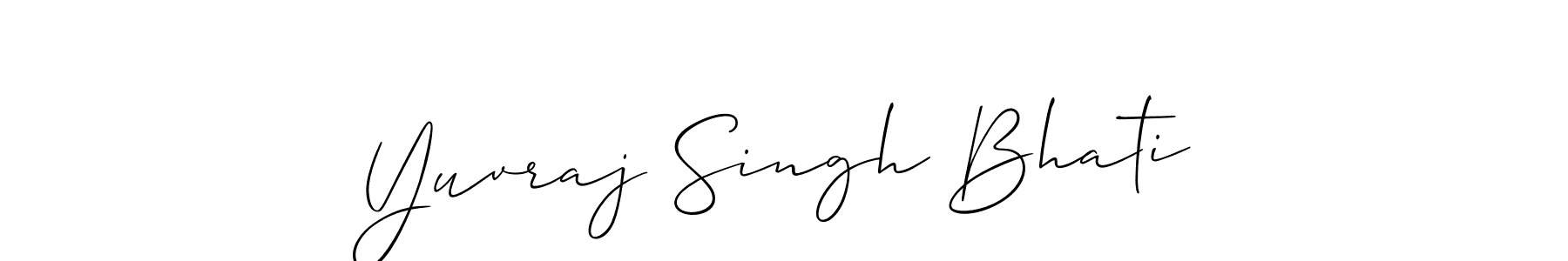 The best way (Allison_Script) to make a short signature is to pick only two or three words in your name. The name Yuvraj Singh Bhati include a total of six letters. For converting this name. Yuvraj Singh Bhati signature style 2 images and pictures png