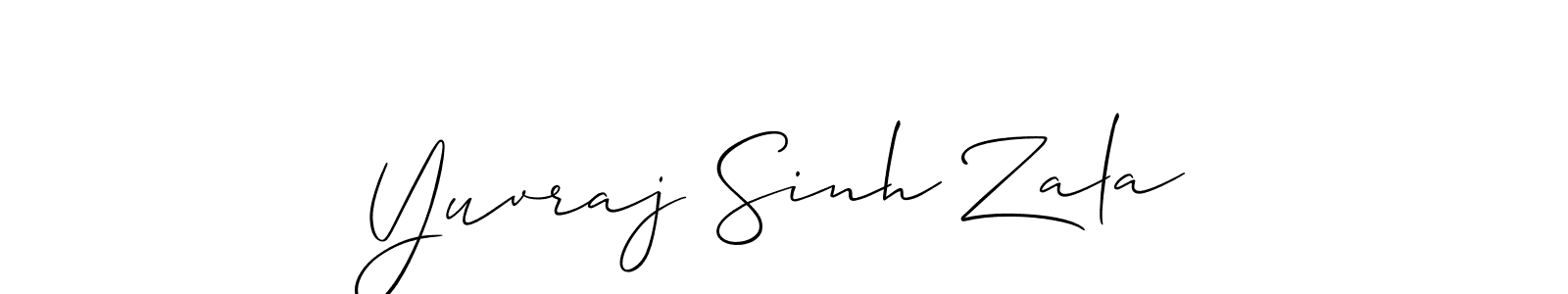 How to make Yuvraj Sinh Zala name signature. Use Allison_Script style for creating short signs online. This is the latest handwritten sign. Yuvraj Sinh Zala signature style 2 images and pictures png