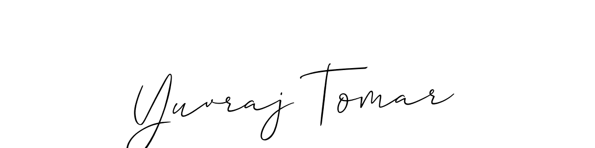 Make a beautiful signature design for name Yuvraj Tomar. With this signature (Allison_Script) style, you can create a handwritten signature for free. Yuvraj Tomar signature style 2 images and pictures png