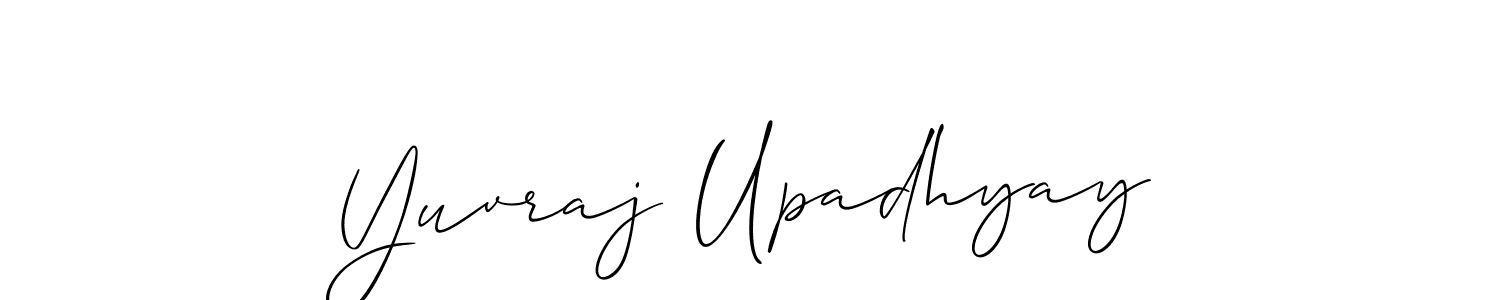 How to make Yuvraj Upadhyay name signature. Use Allison_Script style for creating short signs online. This is the latest handwritten sign. Yuvraj Upadhyay signature style 2 images and pictures png