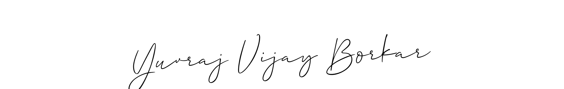 How to make Yuvraj Vijay Borkar signature? Allison_Script is a professional autograph style. Create handwritten signature for Yuvraj Vijay Borkar name. Yuvraj Vijay Borkar signature style 2 images and pictures png