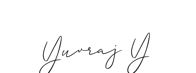 Use a signature maker to create a handwritten signature online. With this signature software, you can design (Allison_Script) your own signature for name Yuvraj Y. Yuvraj Y signature style 2 images and pictures png