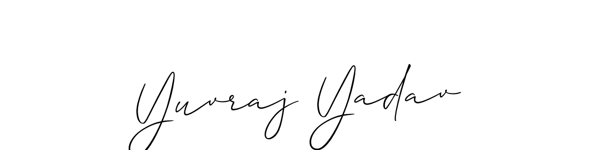 The best way (Allison_Script) to make a short signature is to pick only two or three words in your name. The name Yuvraj Yadav include a total of six letters. For converting this name. Yuvraj Yadav signature style 2 images and pictures png