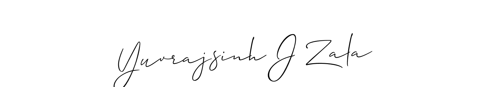 Make a beautiful signature design for name Yuvrajsinh J Zala. With this signature (Allison_Script) style, you can create a handwritten signature for free. Yuvrajsinh J Zala signature style 2 images and pictures png