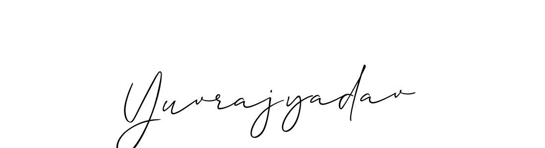 Use a signature maker to create a handwritten signature online. With this signature software, you can design (Allison_Script) your own signature for name Yuvrajyadav. Yuvrajyadav signature style 2 images and pictures png
