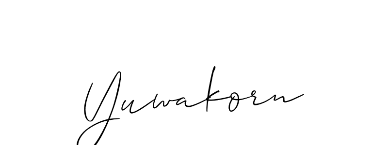 Also we have Yuwakorn name is the best signature style. Create professional handwritten signature collection using Allison_Script autograph style. Yuwakorn signature style 2 images and pictures png