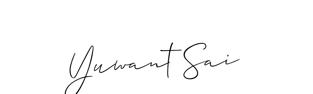 Design your own signature with our free online signature maker. With this signature software, you can create a handwritten (Allison_Script) signature for name Yuwant Sai. Yuwant Sai signature style 2 images and pictures png
