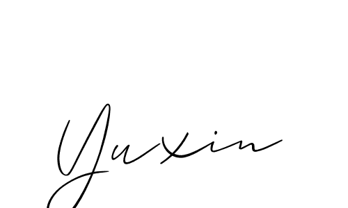 if you are searching for the best signature style for your name Yuxin. so please give up your signature search. here we have designed multiple signature styles  using Allison_Script. Yuxin signature style 2 images and pictures png