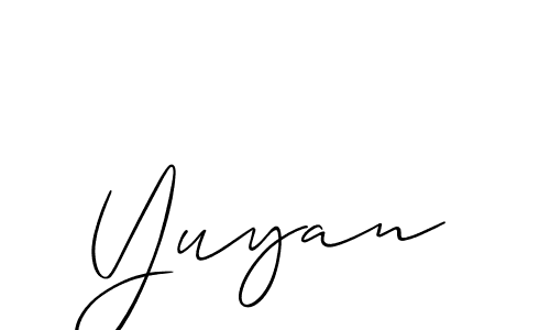 Yuyan stylish signature style. Best Handwritten Sign (Allison_Script) for my name. Handwritten Signature Collection Ideas for my name Yuyan. Yuyan signature style 2 images and pictures png