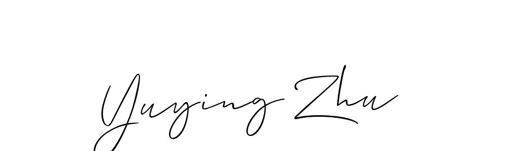 It looks lik you need a new signature style for name Yuying Zhu. Design unique handwritten (Allison_Script) signature with our free signature maker in just a few clicks. Yuying Zhu signature style 2 images and pictures png