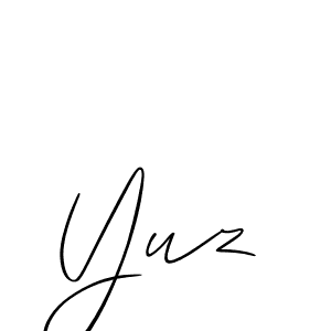 How to make Yuz name signature. Use Allison_Script style for creating short signs online. This is the latest handwritten sign. Yuz signature style 2 images and pictures png