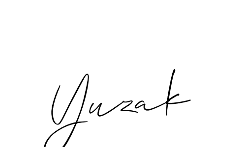 How to make Yuzak signature? Allison_Script is a professional autograph style. Create handwritten signature for Yuzak name. Yuzak signature style 2 images and pictures png