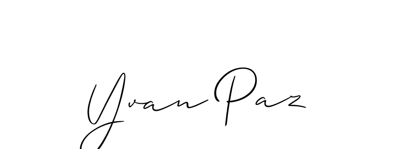 How to make Yvan Paz signature? Allison_Script is a professional autograph style. Create handwritten signature for Yvan Paz name. Yvan Paz signature style 2 images and pictures png