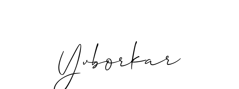 You can use this online signature creator to create a handwritten signature for the name Yvborkar. This is the best online autograph maker. Yvborkar signature style 2 images and pictures png