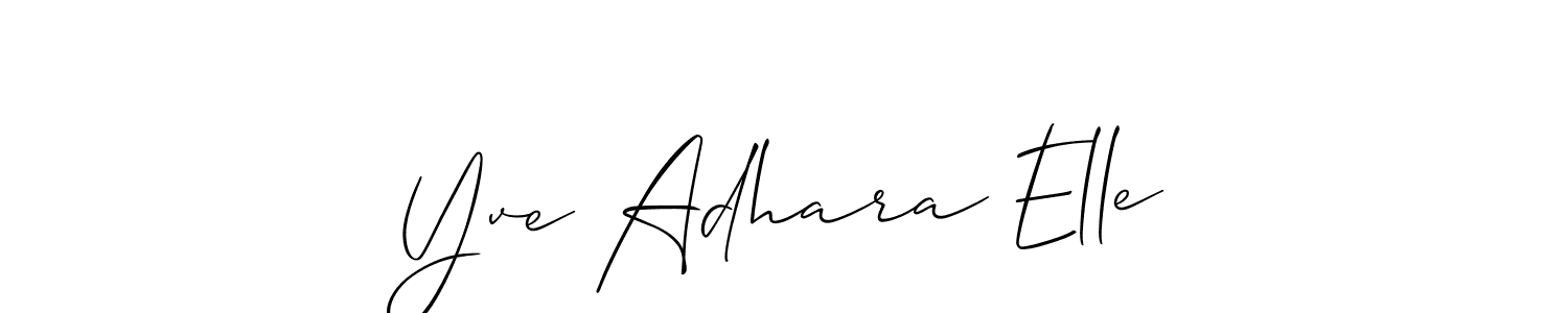 Create a beautiful signature design for name Yve Adhara Elle. With this signature (Allison_Script) fonts, you can make a handwritten signature for free. Yve Adhara Elle signature style 2 images and pictures png