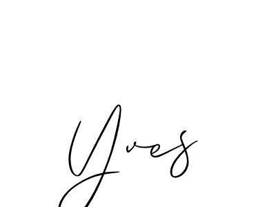 How to make Yves name signature. Use Allison_Script style for creating short signs online. This is the latest handwritten sign. Yves signature style 2 images and pictures png
